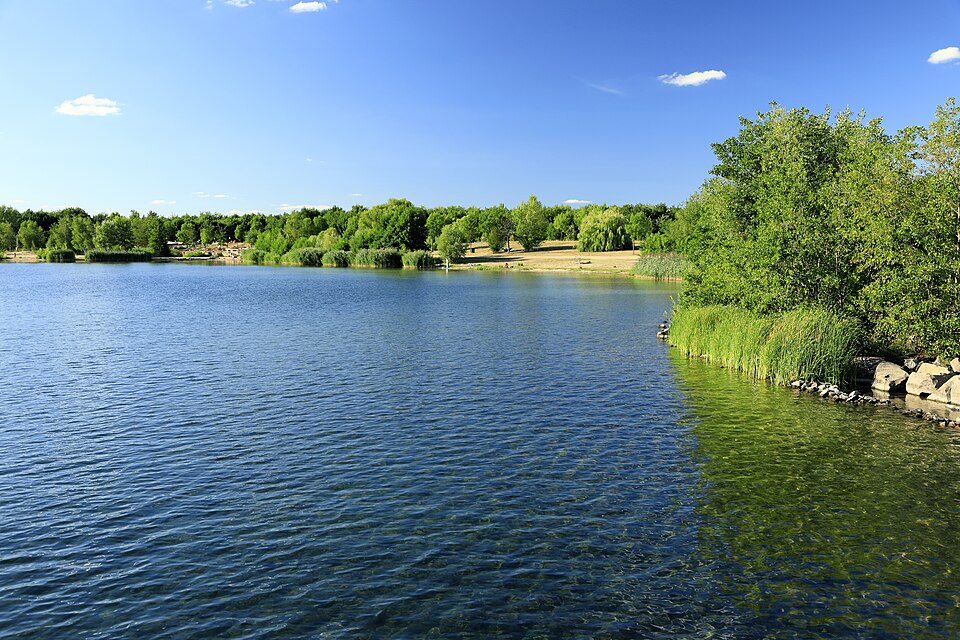 Vom Anleger Nordstrand Richtung Nord, die Westseite des Nordstrandes ist deutlich naturnäher als die sandige Wsthälfte.