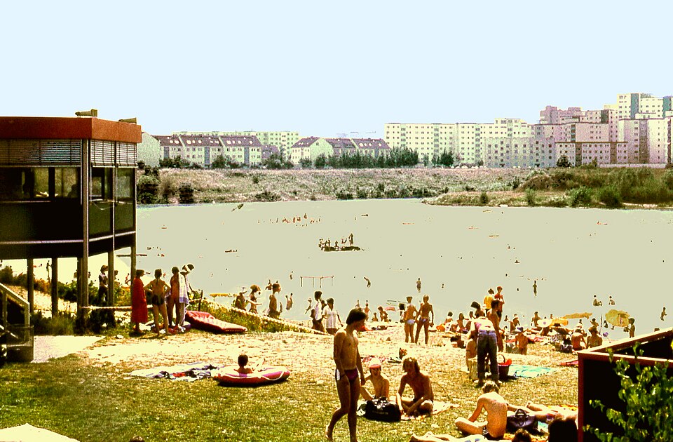 Badesee Rodgau (Hessen) (Deutschland): Strandbad 1981.